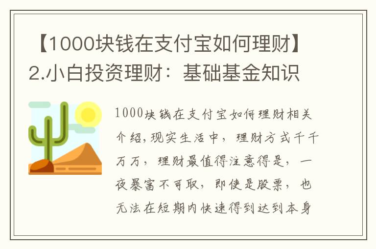 【1000块钱在支付宝如何理财】2.小白投资理财：基础基金知识，以支付宝基金为例