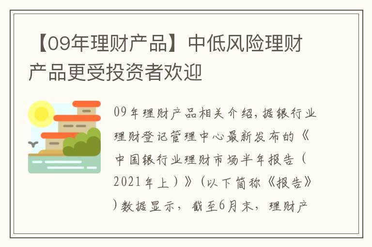 【09年理财产品】中低风险理财产品更受投资者欢迎