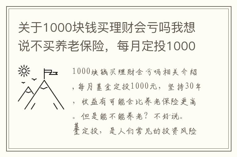 关于1000块钱买理财会亏吗我想说不买养老保险，每月定投1000元基金，坚持30年能养老吗？