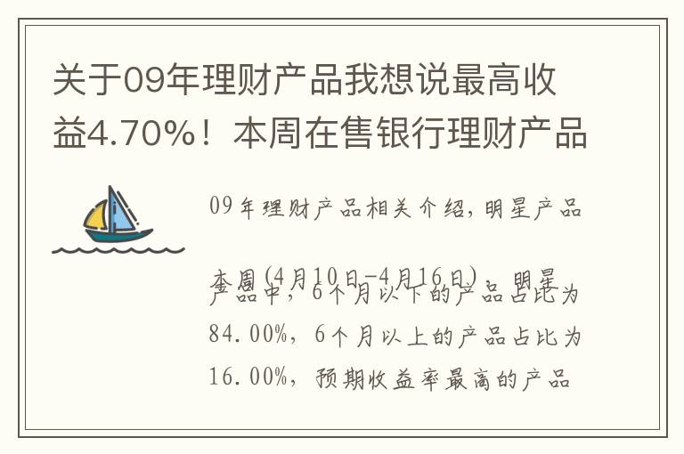 关于09年理财产品我想说最高收益4.70%！本周在售银行理财产品排行榜出炉