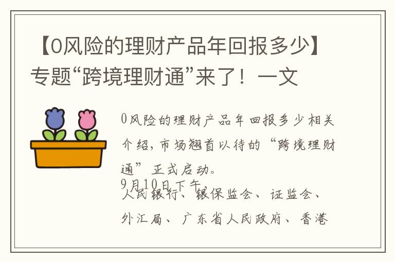 【0风险的理财产品年回报多少】专题“跨境理财通”来了！一文速览：哪些人可以买？可以买什么？能买多少？