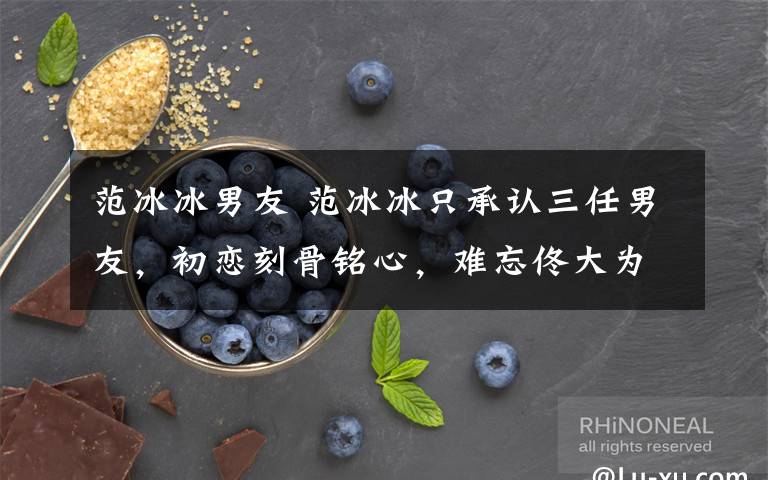 范冰冰男友 范冰冰只承认三任男友,初恋刻骨铭心,难忘佟大为,最爱还是他?