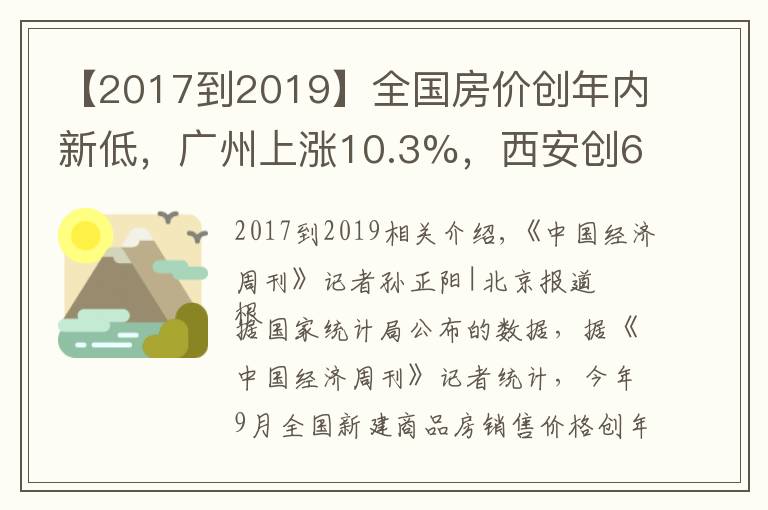 【2017到2019】全国房价创年内新低,广州上涨10.3%,西安创67个月新高