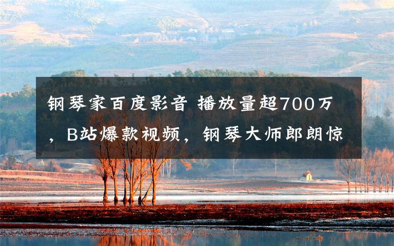 钢琴家百度影音 播放量超700万,B站爆款视频,钢琴大师郎朗惊现引爆评论区!