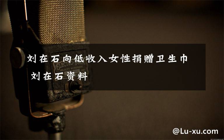 刘在石向低收入女性捐赠卫生巾 刘在石资料