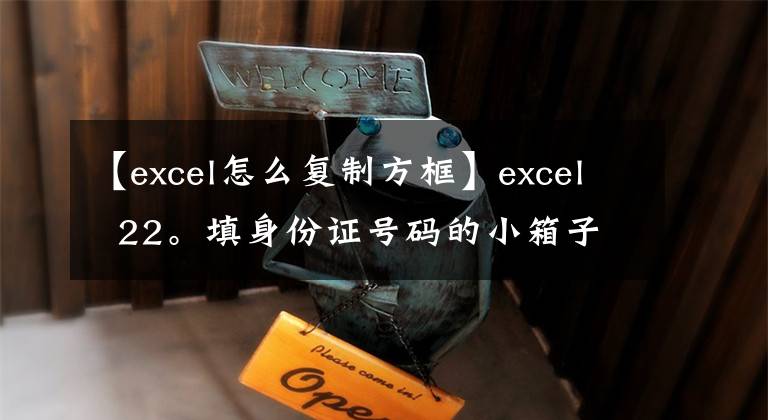 【excel怎么复制方框】excel 22。填身份证号码的小箱子怎么办?