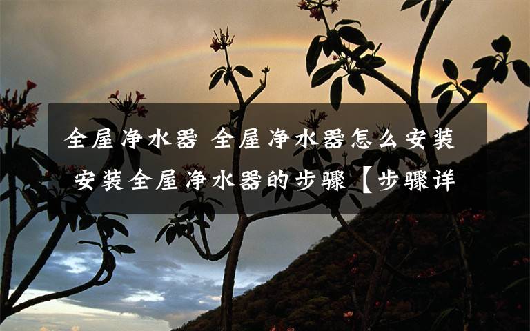 全屋净水器 全屋净水器怎么安装 安装全屋净水器的步骤【步骤详解】