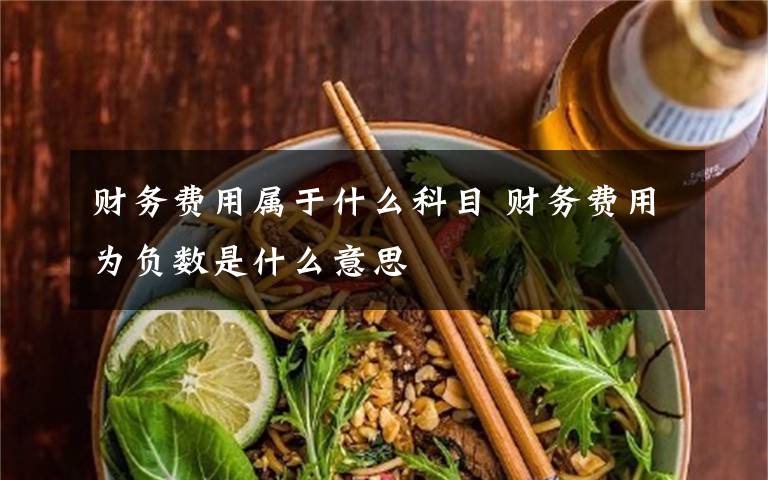 财务费用属于什么科目 财务费用为负数是什么意思