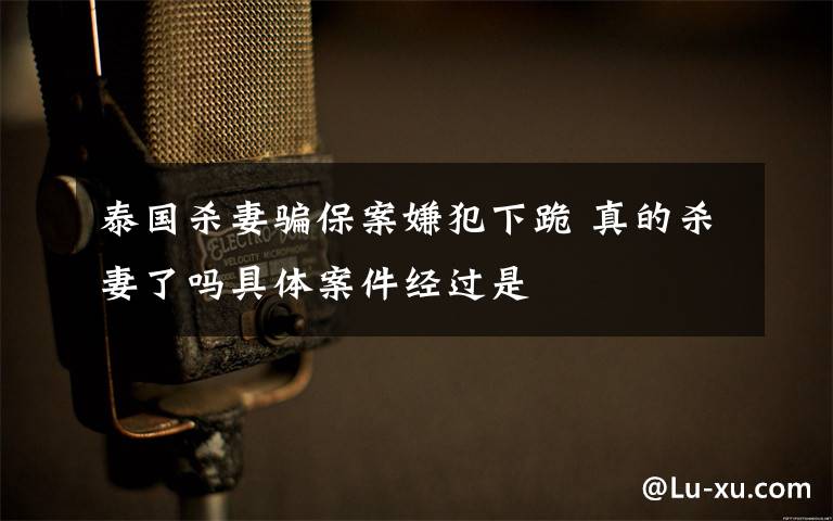 泰国杀妻骗保案嫌犯下跪 真的杀妻了吗具体案件经过是