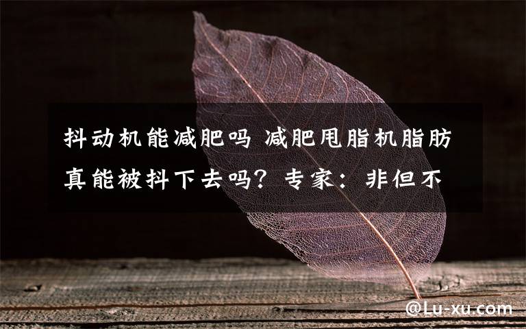 抖动机能减肥吗 减肥甩脂机脂肪真能被抖下去吗?专家:非但不减肥还可能危害健康