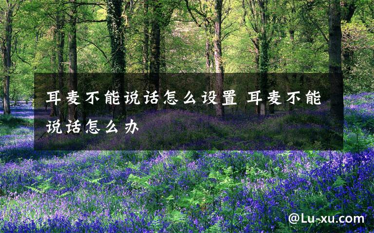 耳麦不能说话怎么设置 耳麦不能说话怎么办