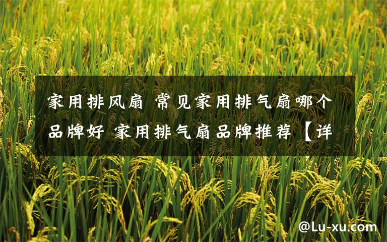 家用排风扇 常见家用排气扇哪个品牌好 家用排气扇品牌推荐【详解】