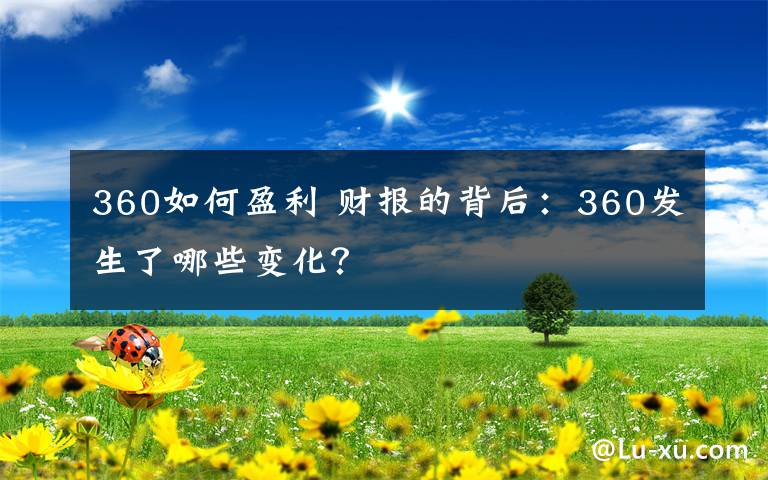 360如何盈利 财报的背后:360发生了哪些变化?