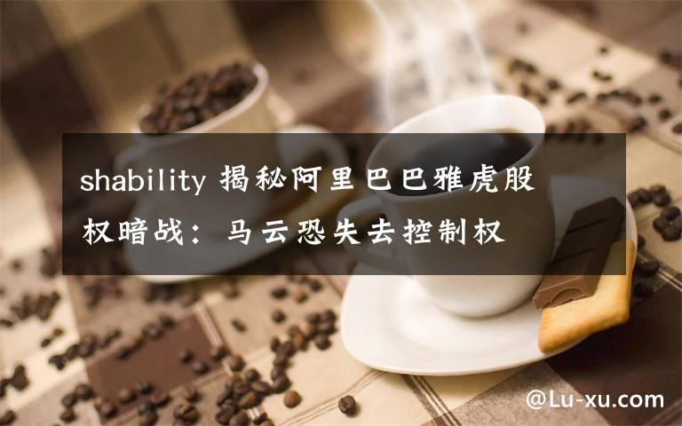 shability 揭秘阿里巴巴雅虎股权暗战:马云恐失去控制权