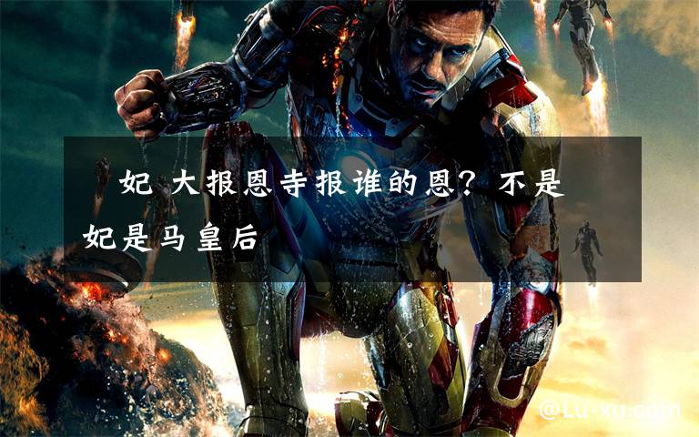 碽妃 大报恩寺报谁的恩？不是碽妃是马皇后