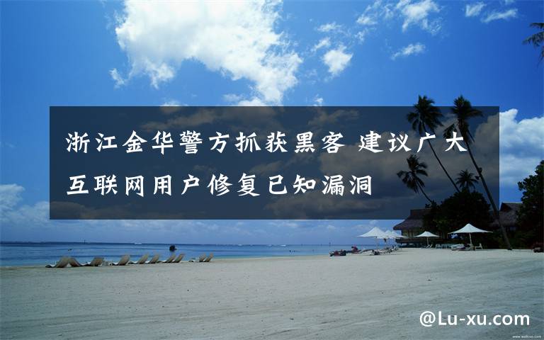浙江金华警方抓获黑客 建议广大互联网用户修复已知漏洞