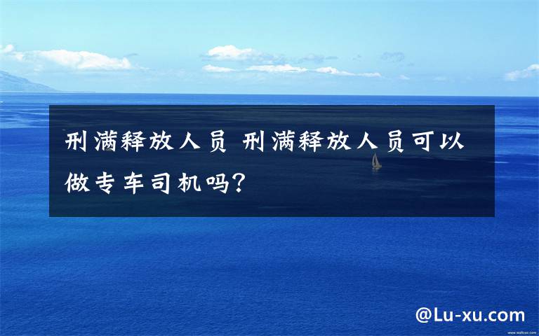 刑满释放人员 刑满释放人员可以做专车司机吗?