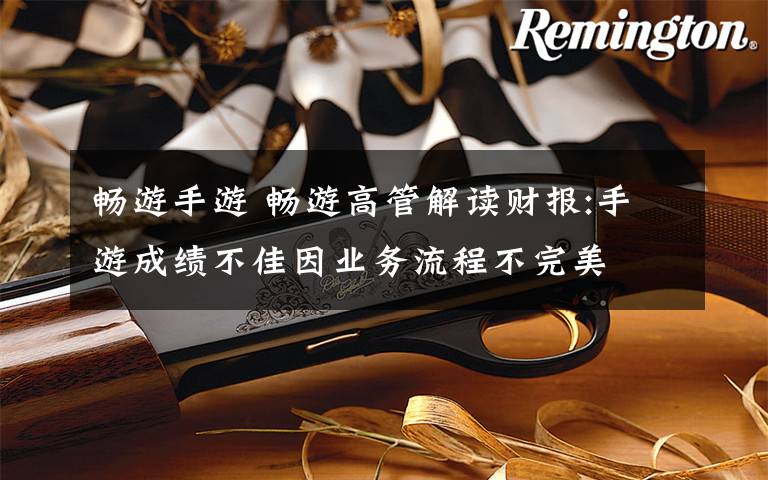 畅游手游 畅游高管解读财报:手游成绩不佳因业务流程不完美
