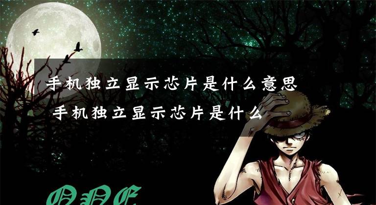手机独立显示芯片是什么意思 手机独立显示芯片是什么