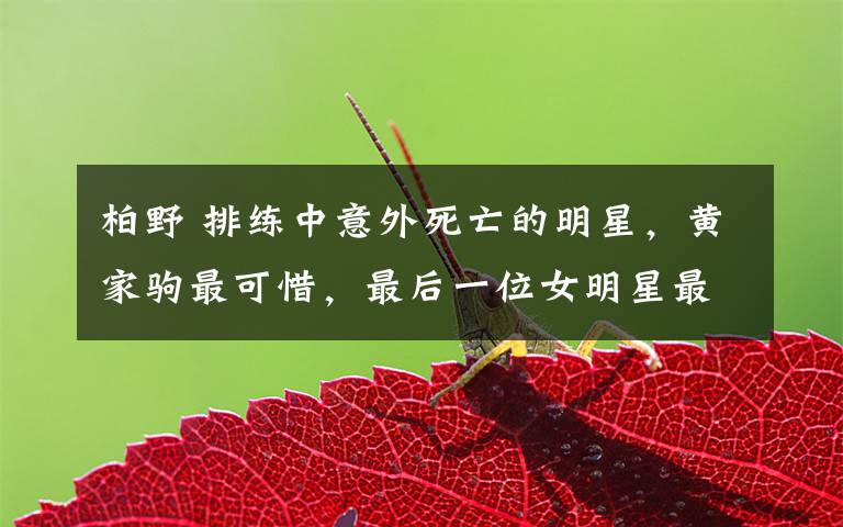 柏野 排练中意外死亡的明星,黄家驹最可惜,最后一位女明星最惨