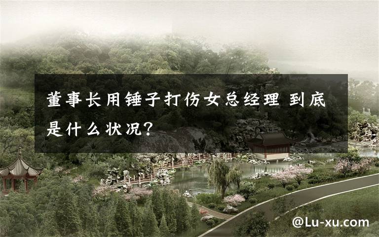 董事长用锤子打伤女总经理 到底是什么状况?