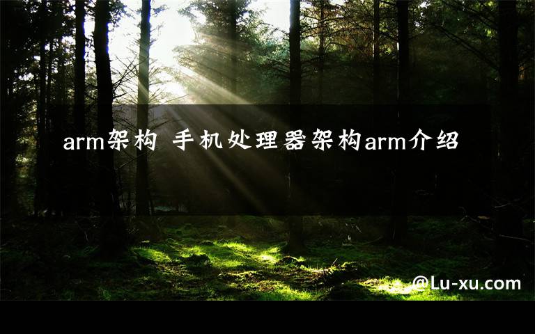 arm架构 手机处理器架构arm介绍