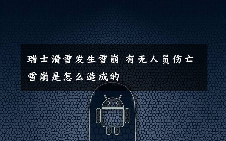 瑞士滑雪发生雪崩 有无人员伤亡雪崩是怎么造成的