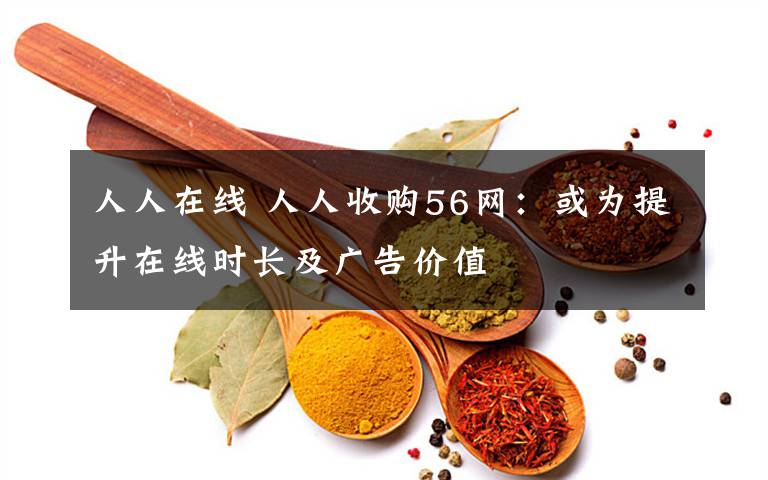 人人在线 人人收购56网:或为提升在线时长及广告价值