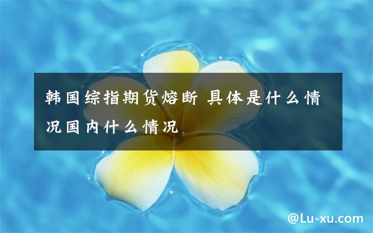 韩国综指期货熔断 具体是什么情况国内什么情况