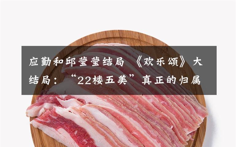 应勤和邱莹莹结局 《欢乐颂》大结局:“22楼五美”真正的归属!邱莹莹最可怜!