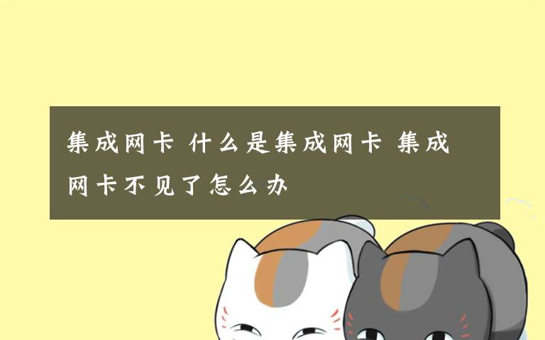 集成网卡 什么是集成网卡 集成网卡不见了怎么办