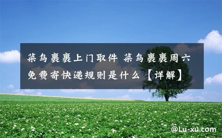 菜鸟裹裹上门取件 菜鸟裹裹周六免费寄快递规则是什么【详解】