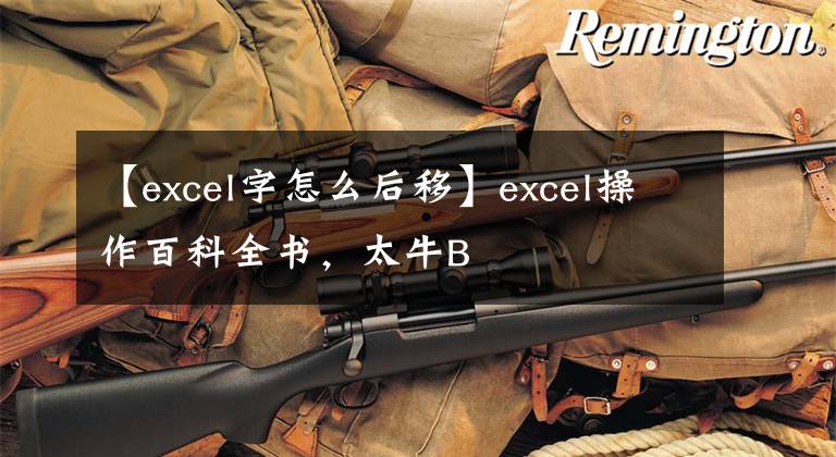 【excel字怎么后移】excel操作百科全书,太牛B