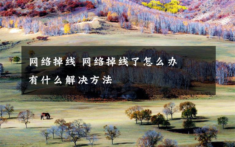 网络掉线 网络掉线了怎么办   有什么解决方法