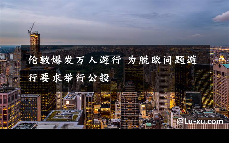 伦敦爆发万人游行 为脱欧问题游行要求举行公投