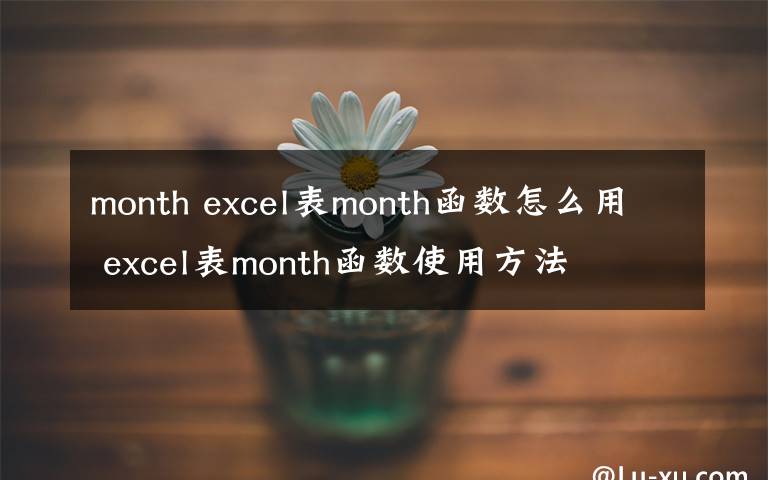 month excel表month函数怎么用 excel表month函数使用方法