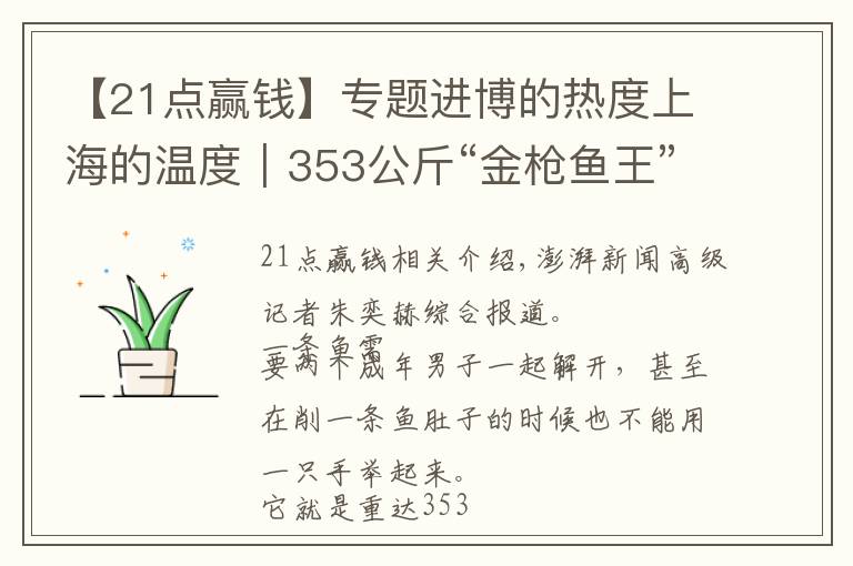 【21点赢钱】专题进博的热度上海的温度|353公斤“金枪鱼王”今日开鱼