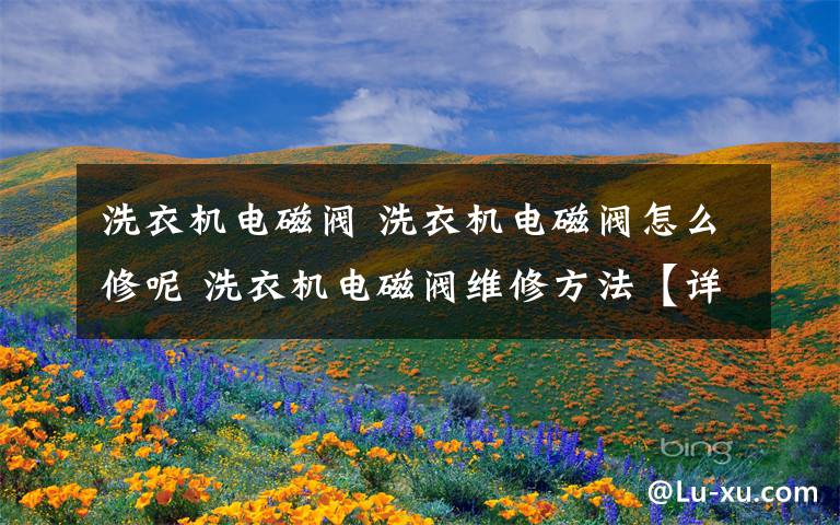 洗衣机电磁阀 洗衣机电磁阀怎么修呢 洗衣机电磁阀维修方法【详细介绍】