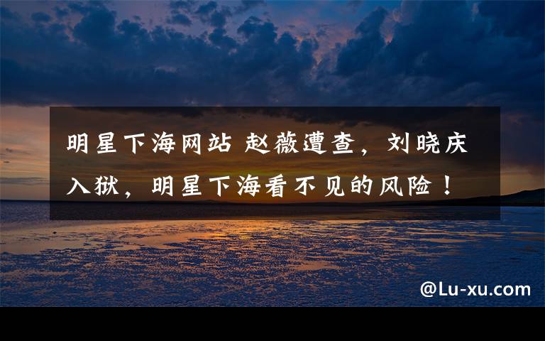 明星下海网站 赵薇遭查,刘晓庆入狱,明星下海看不见的风险!