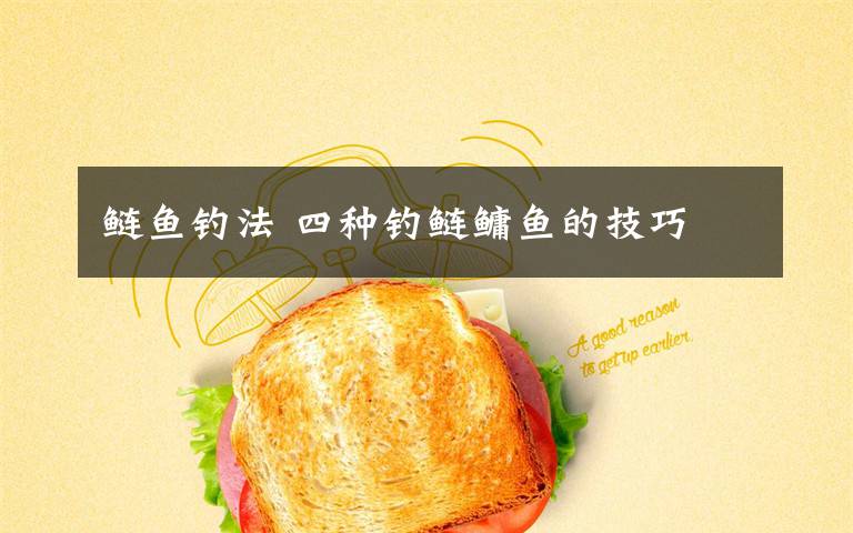 鲢鱼钓法 四种钓鲢鳙鱼的技巧