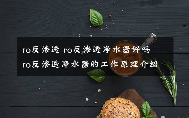 ro反渗透 ro反渗透净水器好吗 ro反渗透净水器的工作原理介绍【图文】