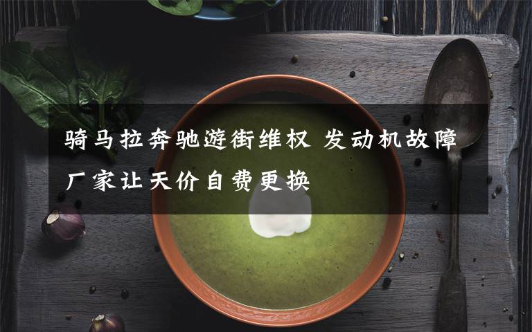 骑马拉奔驰游街维权 发动机故障厂家让天价自费更换