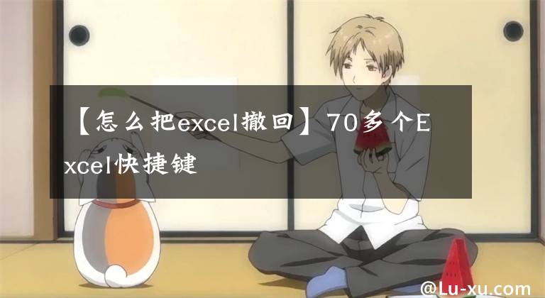【怎么把excel撤回】70多个Excel快捷键