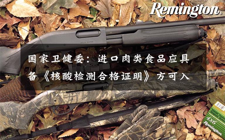 国家卫健委:进口肉类食品应具备《核酸检测合格证明》方可入厂