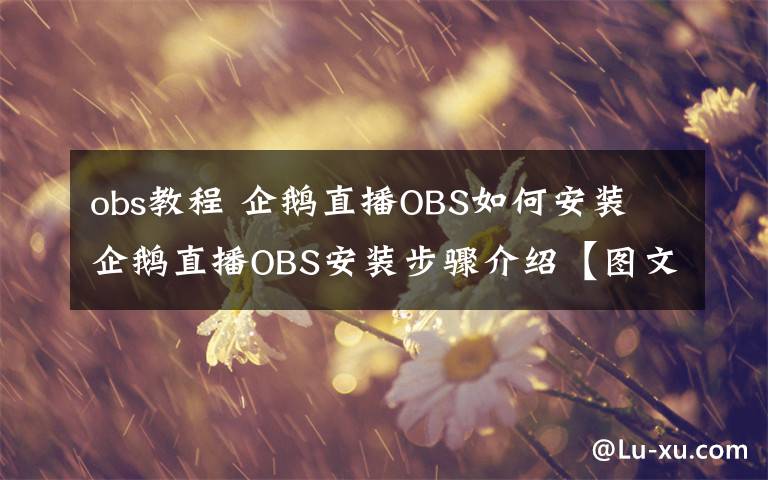 obs教程 企鹅直播OBS如何安装 企鹅直播OBS安装步骤介绍【图文教程】