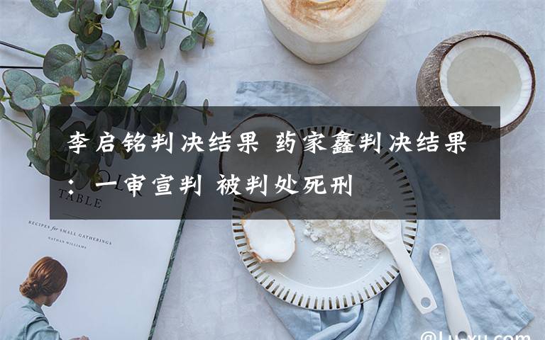 李启铭判决结果 药家鑫判决结果:一审宣判 被判处死刑