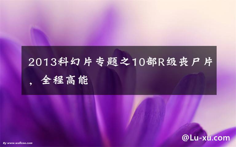 2013科幻片专题之10部R级丧尸片,全程高能