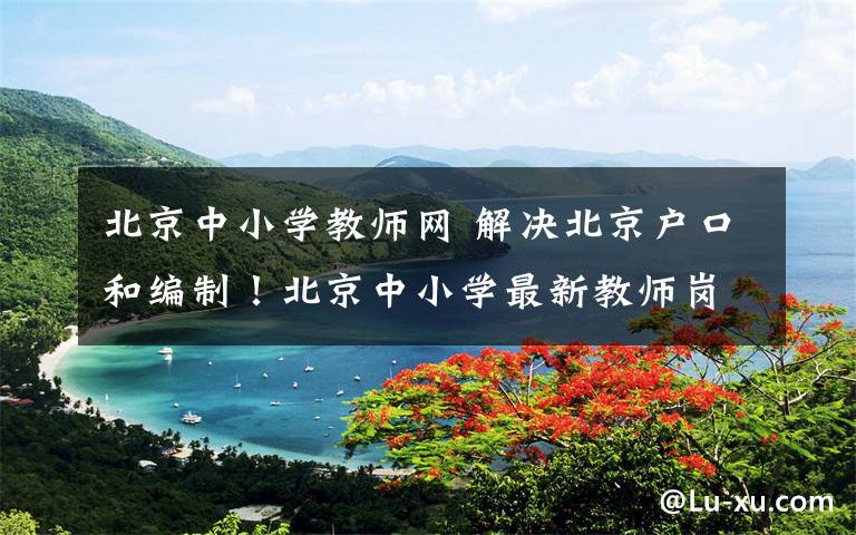 北京中小学教师网 解决北京户口和编制!北京中小学最新教师岗位招聘大汇总!| 热点