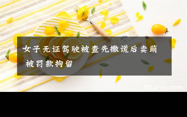 女子无证驾驶被查先撒谎后卖萌 被罚款拘留