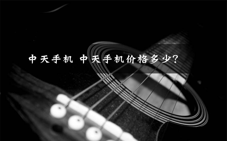 中天手机 中天手机价格多少?